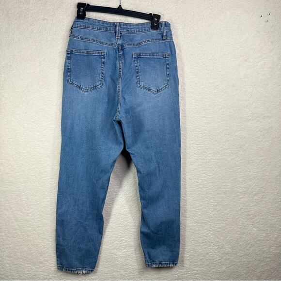 Wild Fable High Rise Distressed Jeans - Blue Mom Jeans Size 6 - Picture 6 of 12
